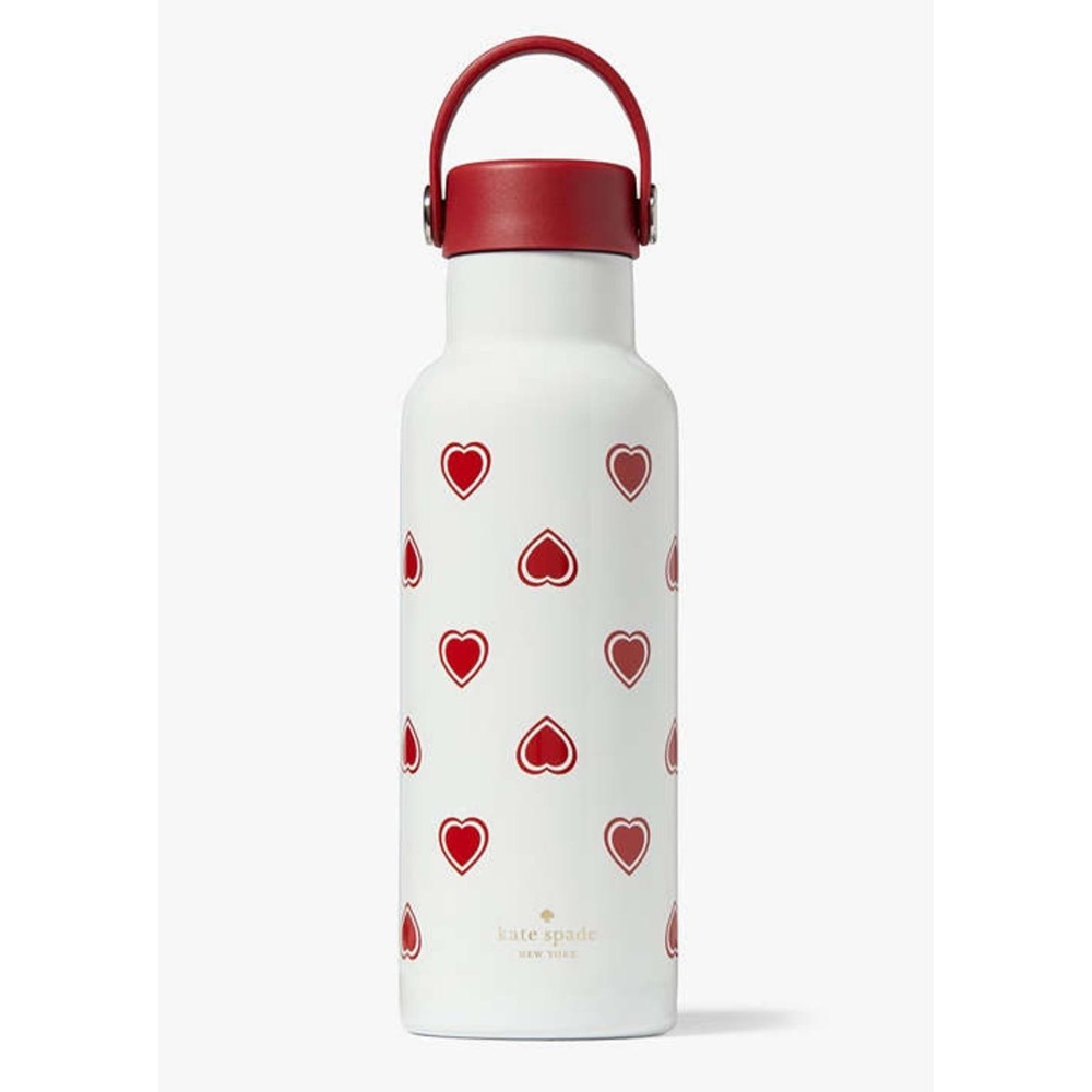 KATE SPADE STAINLESS STEEL WATER BOTTLE HEARTFELT GEO 17 OZ.